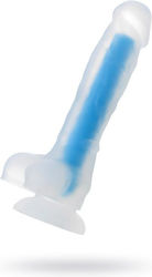 ToyFa Ρεαλιστικό Dildo με Όρχεις και Βεντούζα Μπλε 16.5cm