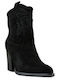 Schwarzes Wildleder-Cowboystiefel-Design