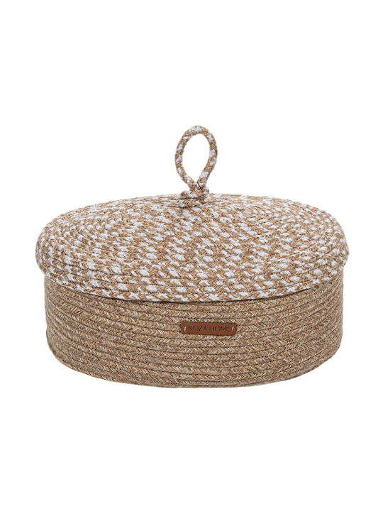 Aberto Design Καλάθι Αποθήκευσης Rattan Μπεζ 25x34x15cm