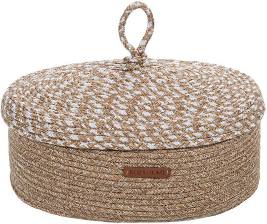 Aberto Design Καλάθι Αποθήκευσης Rattan Μπεζ 25x34x15cm