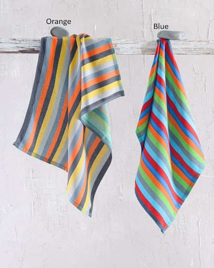 Rythmos Sunera Towel from 100% Cotton in Blue Color 50x70cm