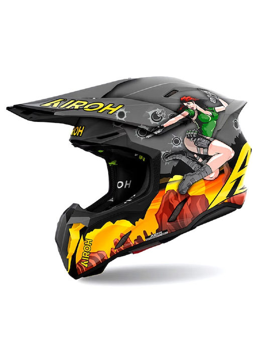 Airoh Twist 3 Adventure Matt Motorcycle Helmet ...