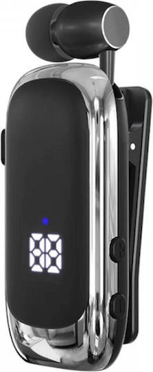 K88 In-ear Bluetooth Handsfree Ακουστικό Πέτου Silver/Black
