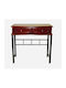 Bodenstehender Schminktisch Schlafzimmer Metall Kirsche 80x43x78cm