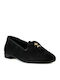 Schwarze Wildleder-Loafer Dekorativ
