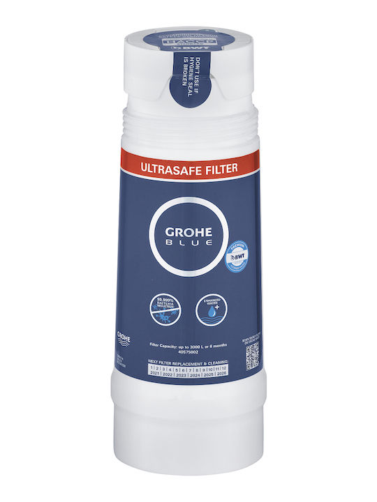 Grohe Water Filter Replacement for Faucet made of Activated Carbon Blue Ultrasafe 1 μm