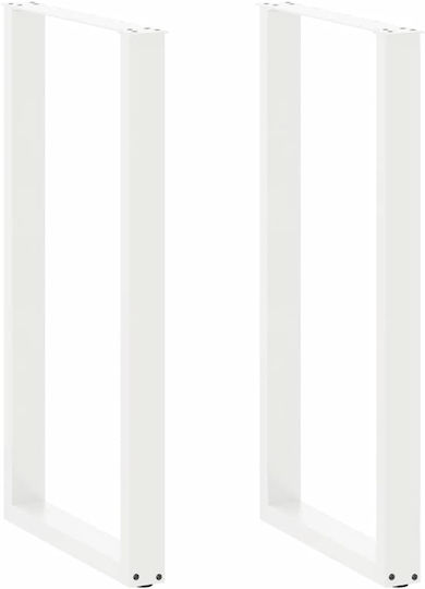 Vidaxl Coffee Table Legs U-Shaped 2 Pcs White 60x 110-111 Cm White