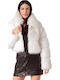 Дамска кожухарка White fur-23-0245 (wht)