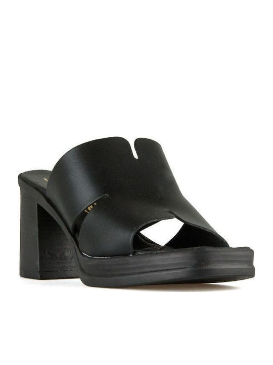 Leder Sandalen Schwarz sib-523 (blk)