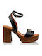 Leder Sandalen Schwarz