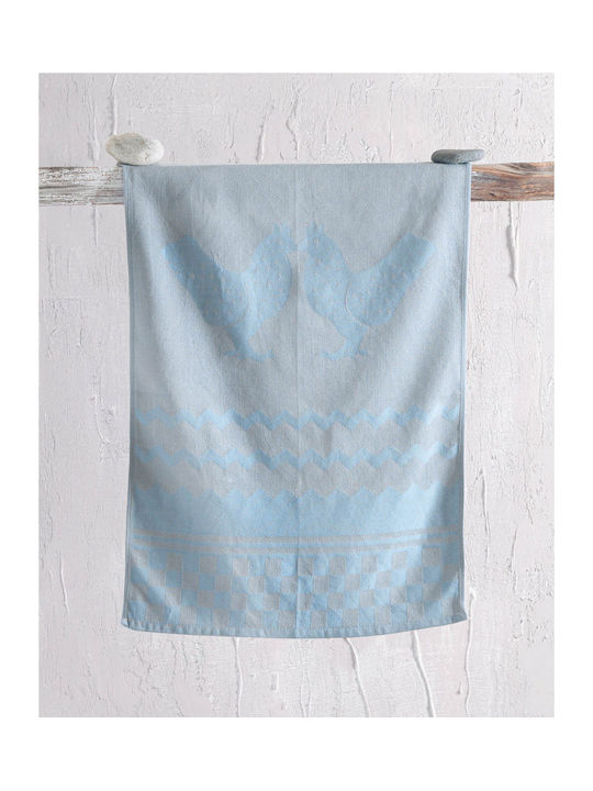 Rythmos Hen Towel from 100% Cotton in Gray Colo...