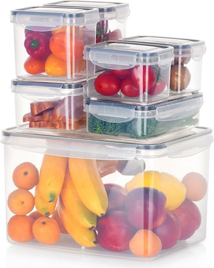 Vilde 7 Mittagsschalen Deckel & Luftdicht Verschluss Bpa-frei Verschiedene Größen 670ml Bis 8200ml Set 7 Transparente
