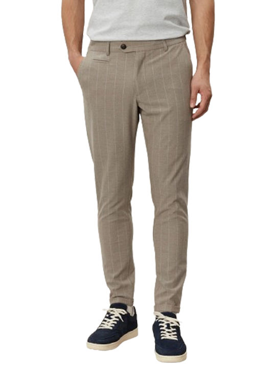 Como Trousers Suit Elastic Light Sand Melange/ivory
