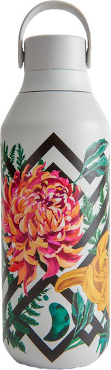 Chilly's Series 2 Urban Murals Stainless Steel Thermos Bottle BPA Free 500ml Woven Dahlia