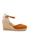 Damenplattformen im Espadrilles-Stil Tabac Braun