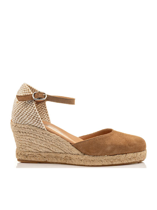 Boxer Women's Leather Platform Espadrilles Brown