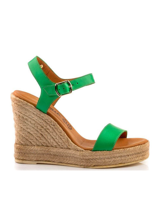 Boxer Platforme Damă În Stil Espadrile Verzi