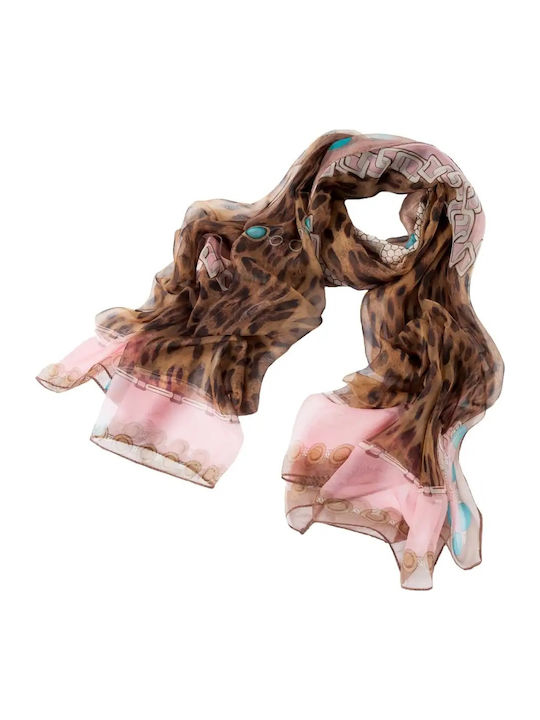 Signare Fular de damă Leopard Light Pink
