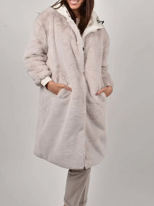 Women's Short Jacket for Winter Ecru