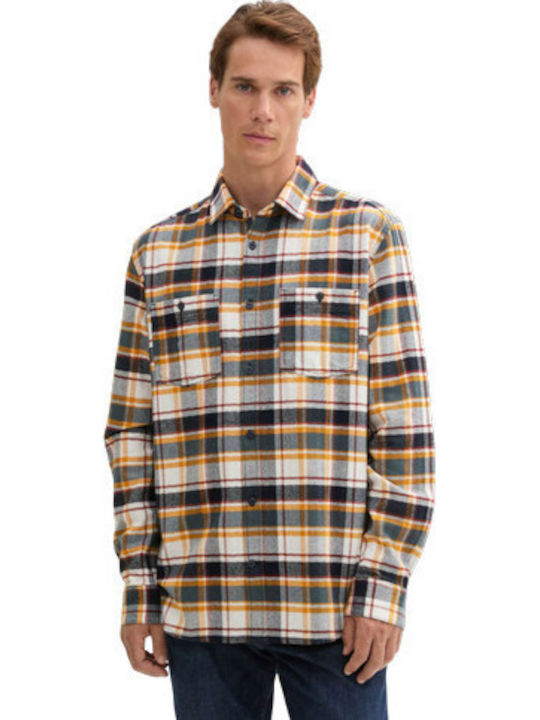 Long-sleeved Cotton Shirt Checked Plaid