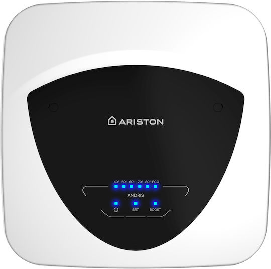 Ariston Andris Elite Eu 15/5 електрически бойлер 1.2kw LED дисплей монтаж над мивка