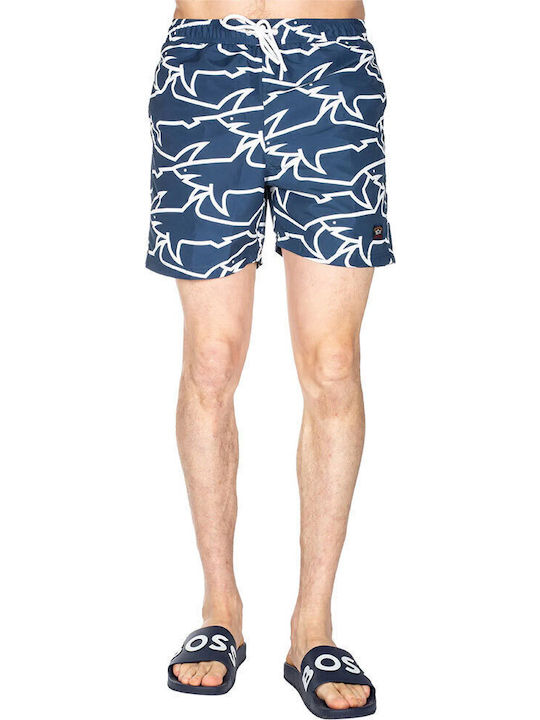 Paul & Shark Σορτς Μαγιο 22415054 13-white Sharks On Navy