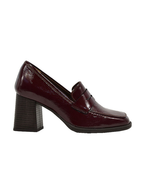 Ragazza Leather Burgundy Heels