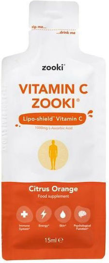 Zooki Vitamin C Βιταμίνη για Ενίσχυση του Ανοσοποιητικού, τo Δέρμα & Αντιοξειδωτική δράση 1000mg Citrus Orange 14 x 15ml