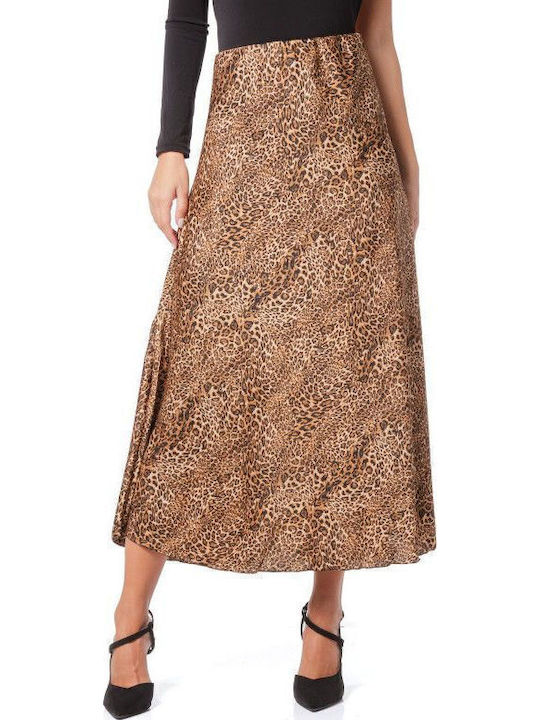 Silia D Midi Φούστα Λεοπάρ Animal Print
