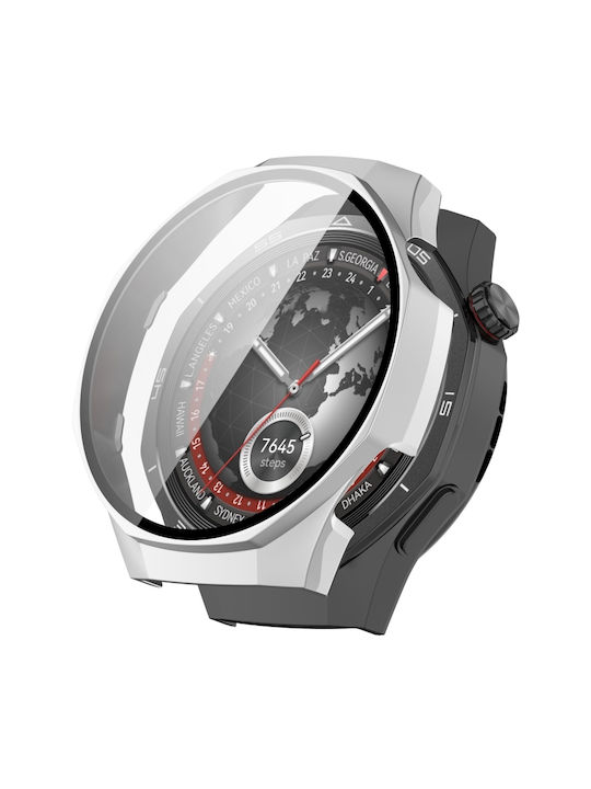 2 In 1 Θήκη Προστασίας + Tempered Glass Huawei Watch Gt 5 Pro 46mm Silver