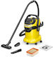 Karcher WD 5 P V-25/8/35 Vacuum Wet / Dry 1100W with Plastic Bin 25lt