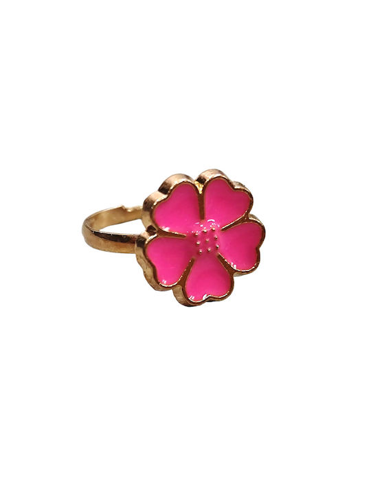 Kids Ring Pink Flower 9300012