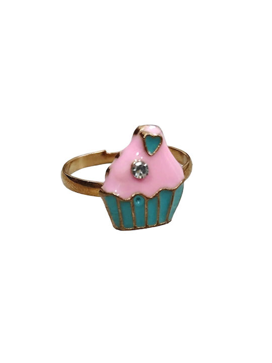 Kids Ring Pink Green Cupcake 9300013