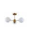 Light Prestige Deckenleuchte Gold mit Lampenbirnensockel E14 60x30x30cm
