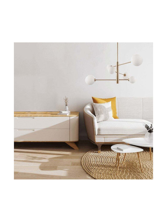 Light Prestige Κρεμαστό Φωτιστικό Χρυσό με Ντουί G9 60x60x60εκ.