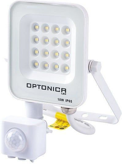 Metanor Στεγανός Προβολέας LED 10W Ψυχρό Λευκό 6000K με Αισθητήρα Κίνησης IP65