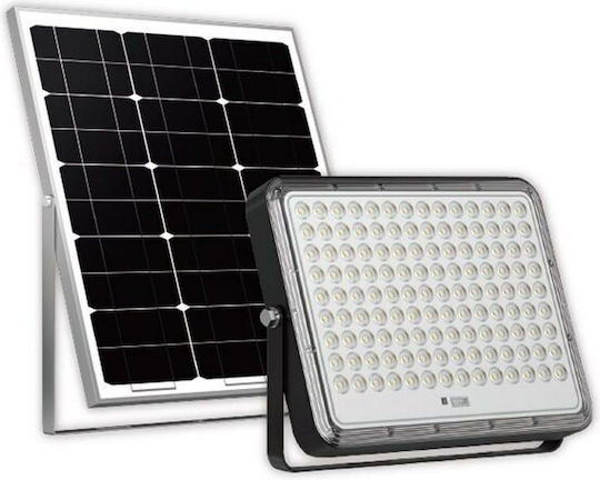 Metanor Στεγανός Ηλιακός Προβολέας LED 6W Ψυχρό Λευκό 6000K με Τηλεχειριστήριο IP65