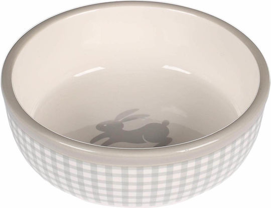 Flamingo Feeding Κεραμικό Μπολ Φαγητού για Σκύλο 360ml σε Γκρι Χρώμα