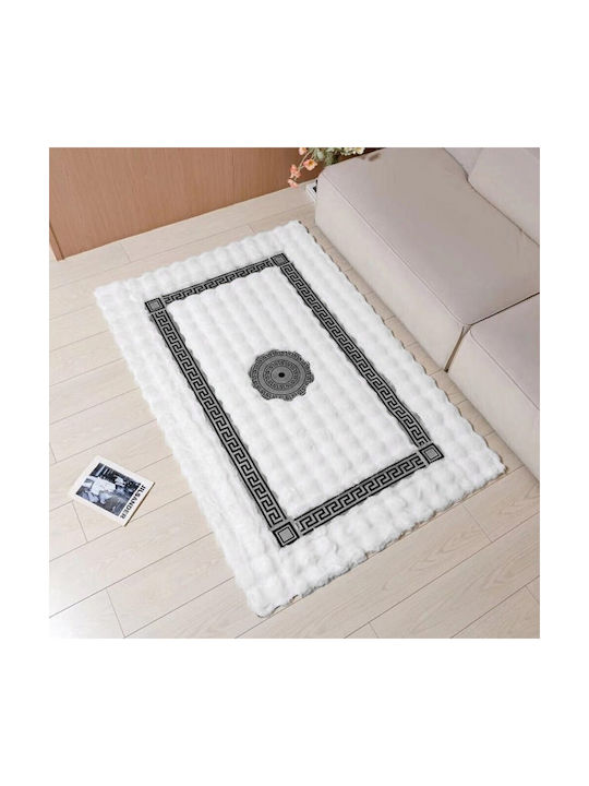 Saray Home Rabbit Luxurius Σετ Shaggy Χαλιά Κρεβατοκάμαρας Λευκά DSN07 WHSLV SET 3τμχ