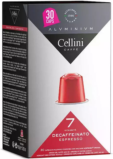 Италианско кафе Дек съвместимо с Nespresso Cellini алуминиеви 30 капсули