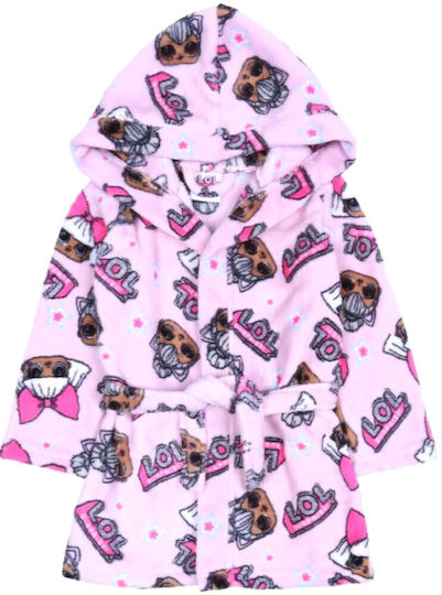 Nickelodeon Kids Hooded Bathrobe Pink