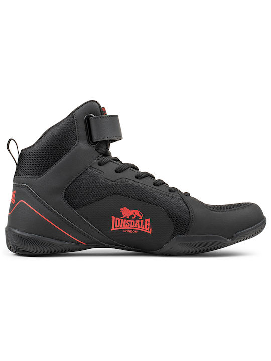 Lonsdale Rufford Mittlere Herren Boxschuhe Schwarz