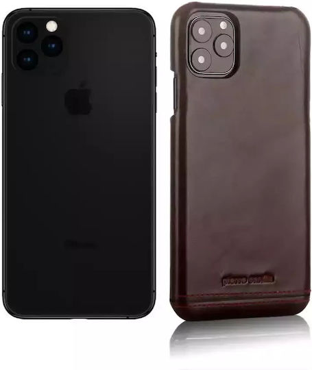 Pierre Cardin Umschlag Rückseite Leder Braun (iPhone 11 Pro Max)