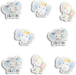 Elephant Stickers 5cm 8pcs