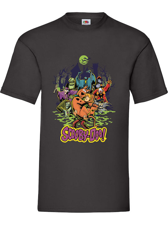 Fruit of the Loom Scooby Doo No2 Μπλούζα Μαύρη Βαμβακερή