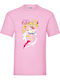 Fruit of the Loom Sailor Moon No1 Μπλούζα Ροζ Βαμβακερή
