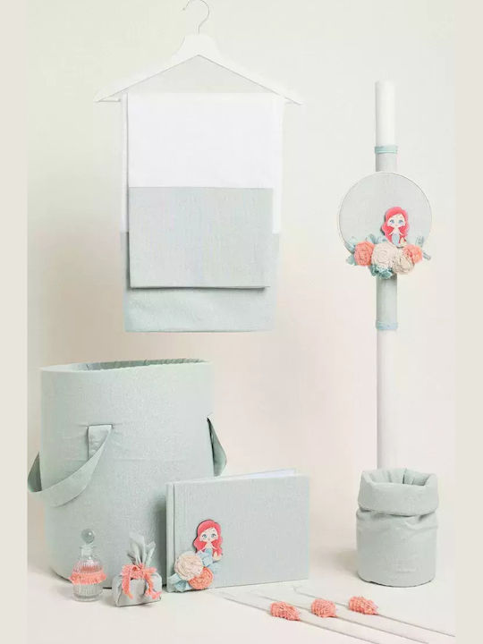 Handmade Baptism Set for Girls Theme Little Mermaid 11pcs 331917 Ntampoudis Ntm-331917