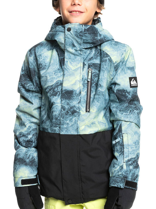 Waterproof Kids' Casual Jacket with Hood Turquoise Mission