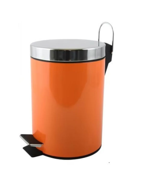 HL144 Inox Καλαθάκι Μπάνιου 5lt Πορτοκαλί