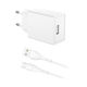 iNOS Handyladegerät mit USB-A Ausgangsanschluss und Kabel USB-C 12W Weiß